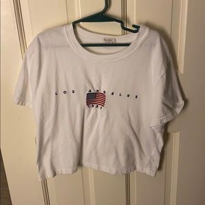 JOHN GALT los angeles 1984 cropped t shirt